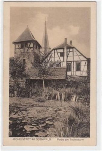 Michelstadt im Odenwald Partie am Teufelsturm ungelaufen Gute Erhaltung.