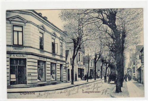 Bremen Bremen Vegesack mit Langestrasse gelaufen, ca. 1907. Gute Erhaltung.