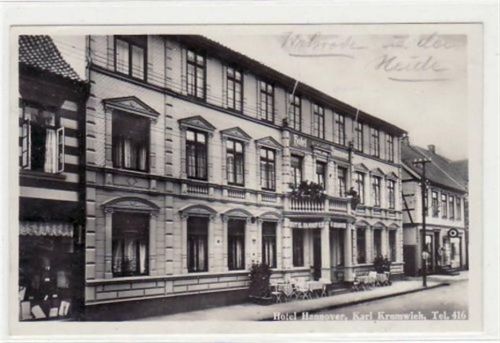 Walsrode mit Hotel Hannover gelaufen, 1929. Gute Erhaltung.