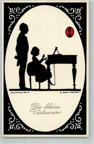 Meissner u. Buch Nr. 3026 Klavier "Die kleine Virtuosin" AK