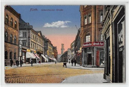 Fürth. Schwabacher Straße mit Apotheke Dirsch. Feldpost leichte Abschürfungen, kleiner Knick unten links, sonst gut erhalten