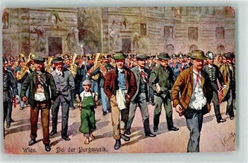 Wien 1. Bezirk, Innere Stadt Bei der Burgmusik B.K.W. I 631-1 AK Feiertag, K.