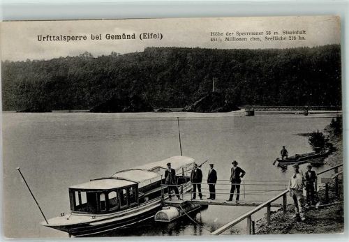 Gemünd Urfttalsperre Sperrmauer Boot