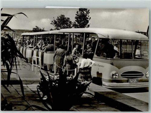 Erfurt Gartenbau-Ausstellung Pflanztrog Oldtimer-Bus
