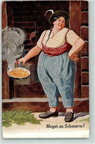 1927 Humor Dialekt Mogst an Schmarrn Berghumor AK