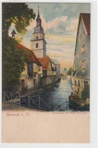 Erbach Erbach im Odenwald, Künstlerkarte. ein Blick auf die Kirche. ungelaufen um 1900 Gute Erhaltung.