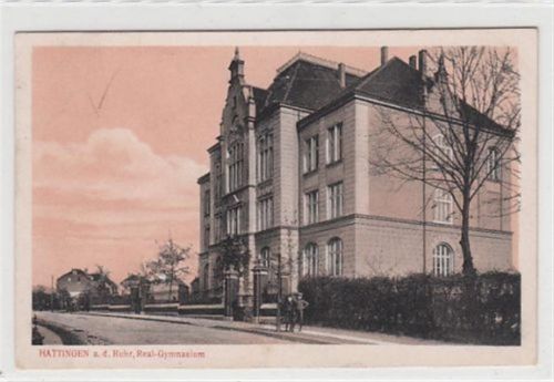 Hattingen an der Ruhr. Real-Gymnasium gelaufen, 1919. Gute Erhaltung.