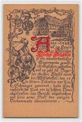 Staufen, Künstlerkarte. Gasthaus zum Löwen ungelaufen Gute Erhaltung.