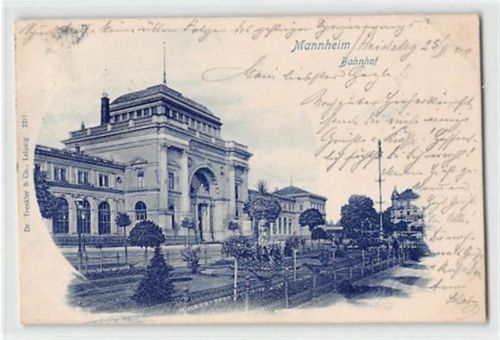 Mannheim Mannheim. Bahnhof gelaufen. Ecken mit Albumabdrücken, sonst gut erhalten