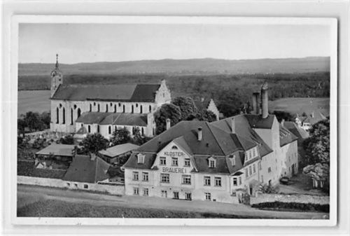 Oberelchingen mit Kirche und Klosterbrauerei ungelaufen kleiner Knick und leichter Bug am Rand unten, sonst gut erhalten