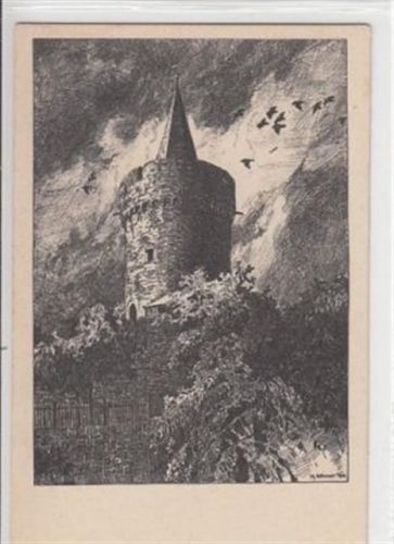 Gelnhausen Gelnhausen, Federzeichnung. Hexenturm ungelaufen Rückseite leicht fleckig, sonst gut erhalten