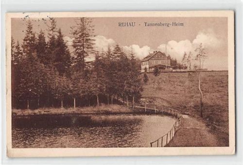 Rehau in Bayern. Tannenberg-Heim gelaufen. Leichte Stempelspuren, sonst gut erhalten