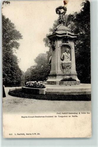 Berlin Mitte 1910 Haydn , Mozart , Beethoven Denkmal Tiergarten
