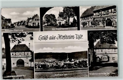 97461 W8729 Hofheim , Unterfr - Lendershäuser Tor Apotheke Großmannsdorfer Tor Kapellentor