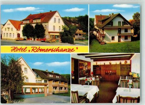 Schieder-Schwalenberg Hotel Römerschanze Auto Gastraum Blumenvase