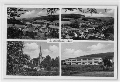 N.-Würzbach mit Kirche und großem Gebäude ungelaufen Gute Erhaltung.