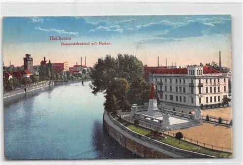Heilbronn Heilbronn. Bismarckdenkmal Neckar. Karte beschrieben Gute Erhaltung.