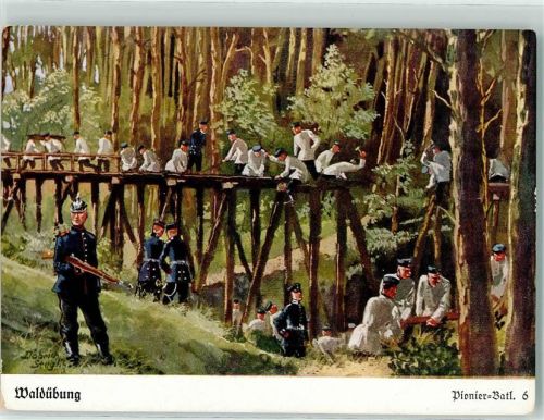 Pionier Batl. 6 Waldübung Döbrich-Steglitz, E. R.