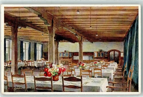 Klais 1926 Schloss Elmau Speisesaal AK