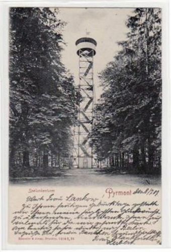 Bad Pyrmont Bad Pyrmont. Spelunkenturm gelaufen, 1907. Gute Erhaltung.