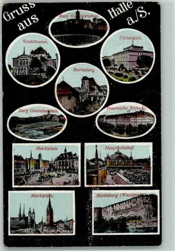 Halle Marktplatz Stadttheater Universität Moritzburg Hauptbahnhof
