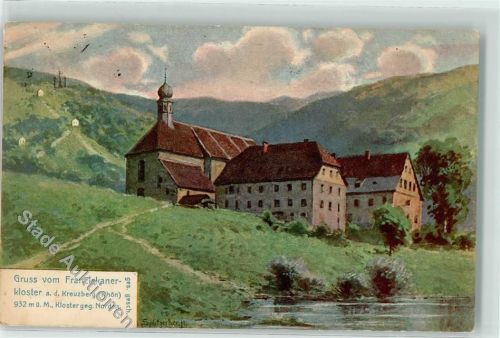 Kreuzberg 1908 Gruss vom Franziskanerkloster Kreuz