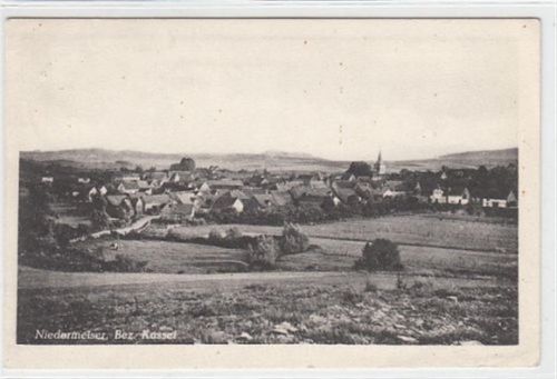 Niedermeister, Bez. Kassel. gelaufen, mit Marke und Stempel, Datum nicht lesbar kleiner Knick unten rechts, sonst gut erhalten
