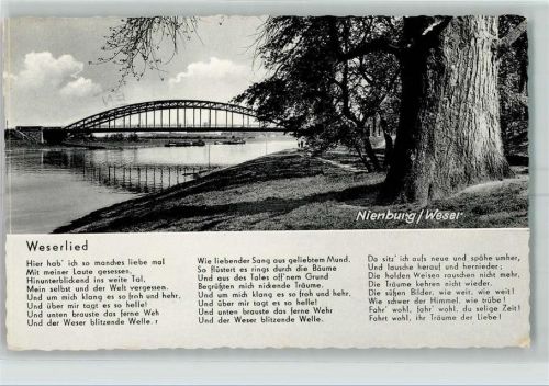 31582 W3070 Nienburg Weser - Weserbrücke Das Weserlied