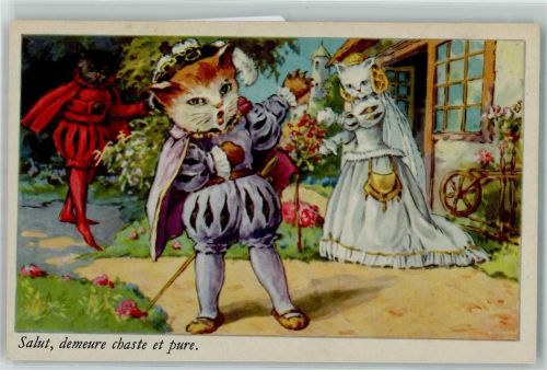 Katze Prinz Prinzessin Page Blume Spinnrad Tier, vermenschlicht