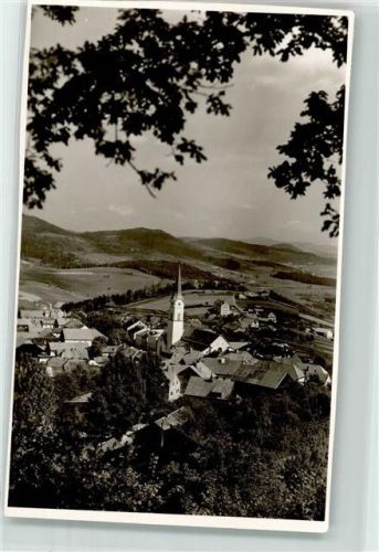 94513 W8351 Schönberg , Niederbay Foto AK Pfarrkirche St. Magareta Ort lt. Stempel