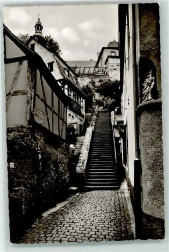 Beilstein Klostertreppe Fachwerkhäuser Wandschild