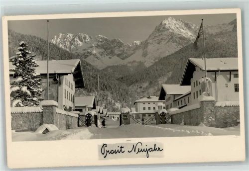 Garmisch Neujahr Winter Fahne Zaun