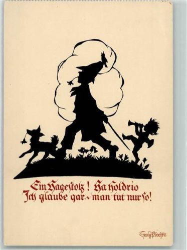 Engel Hagestolz Junggeselle Steindruck Schiemann Zittau