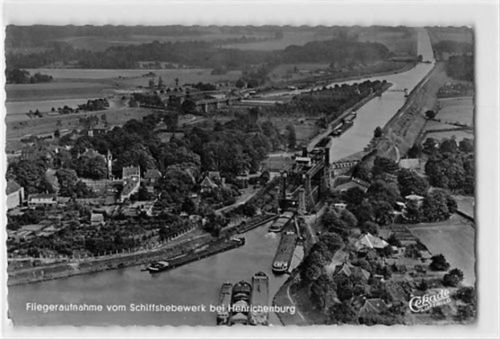 Schiffshebewerk bei Henrichenburg. Fliegeraufnahme ungelaufen kleiner Knick oben rechts, sonst gut erhalten
