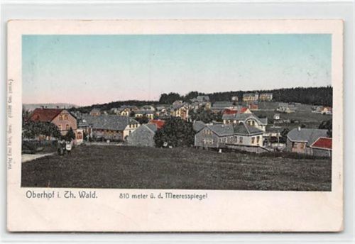 Oberhof Lunakarte Oberhof im Thüringer Wald. Teilansicht ungelaufen Ecken mit Albumabdrückenkleiner Knick unten in der Mitteleicht fleckigsonst gut erhalten