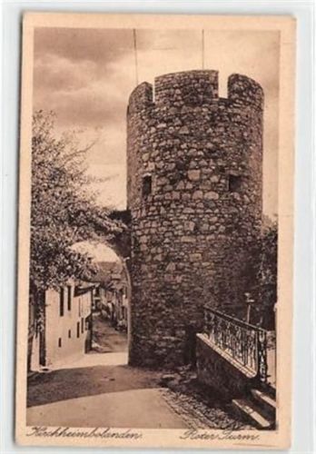 Kirchheimbolanden. Straßenpartie mit Roter Turm ungelaufen Gute Erhaltung.