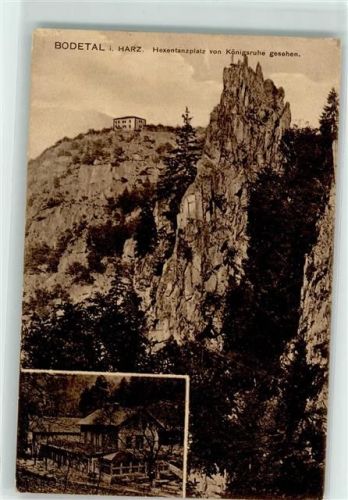 Bodetal Hexentanzplatz von Königsruhe gesehen