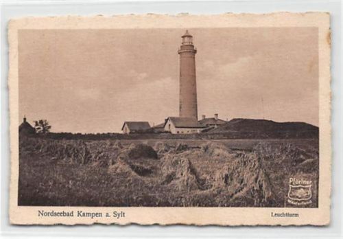 Nordseebad Kampen auf Sylt. Leuchtturm. Karte beschrieben Gute Erhaltung.