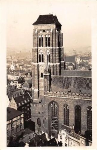 Danzig Danzig / Gdansk. ein Blick auf St. Marien ungelaufen Gute Erhaltung.