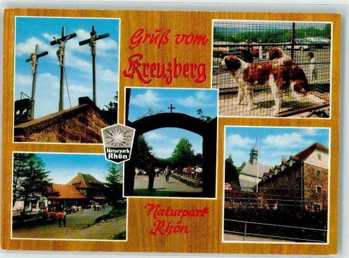Kreuzberg Naturpark Rhön Kreuzigungsgruppe Bernhardiner Parkeingang
