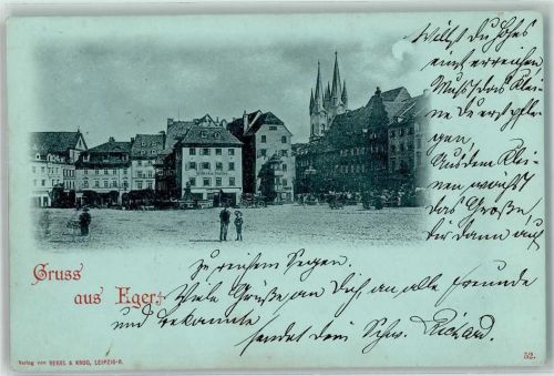 Cheb 1898 Marktplatz Wilhelm Müller