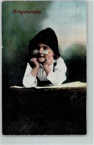 1916 WK I Kriegsberichte Kind mit einer Brille AK