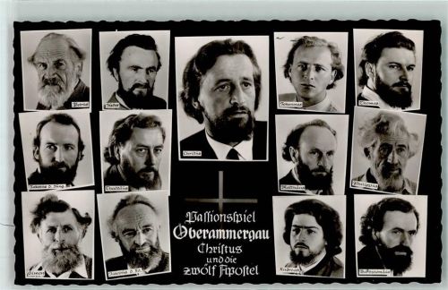Oberammergau Christus und die zwölf Apostel Darsteller