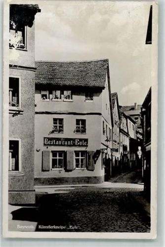 Bayreuth Künstlerkneipe Eule wurde von Wagner viel besucht AK