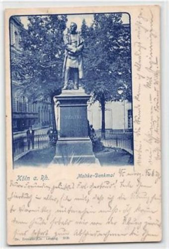 Köln Stadt Köln. Moltke Denkmal gelaufen. Leicht fleckig, leichter Stempeldurchdruck, sonst gut erhalten