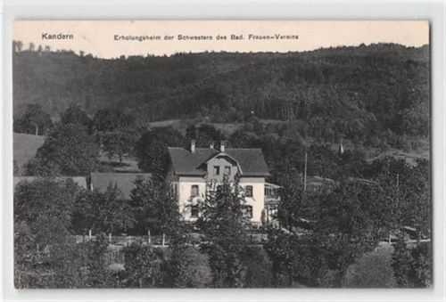 Kandern. Erholungsheim der Schwestern des Bad. Frauen-Vereins gelaufen. Gute Erhaltung.