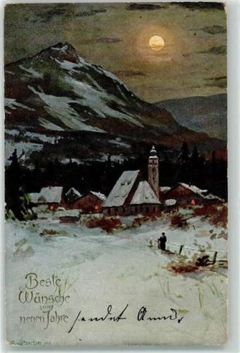 1904 Stadt im Winter AK