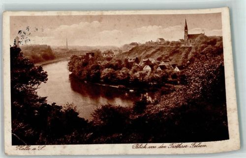 Halle Blick von den Trothaer Felsen