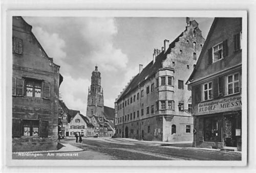 Nördlingen. Partie am Holzmarkt ungelaufen Gute Erhaltung.
