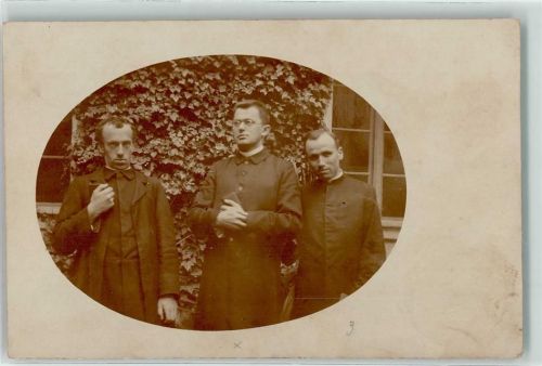 Mamming 1910 Gruppenbild Priester Ort lt. Stempel